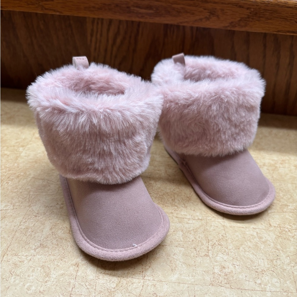 Carter’s Pink Faux Fur Baby Boots